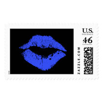 Blue Lips Stamp by MidnightAkita Blue Lips Stamp