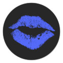 Blue Lips Stickers