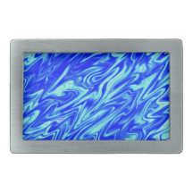 Blue Liquefied Customizable Belt Buckle