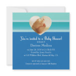 Blue Little Feet Baby Shower for Baby Boy Custom Announcements