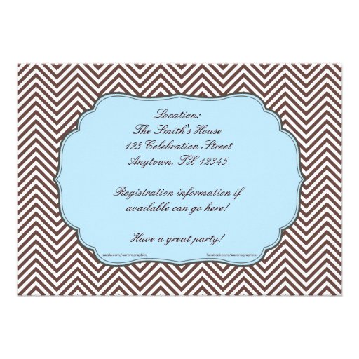 Blue Little Man Ties Baby Shower Invitations