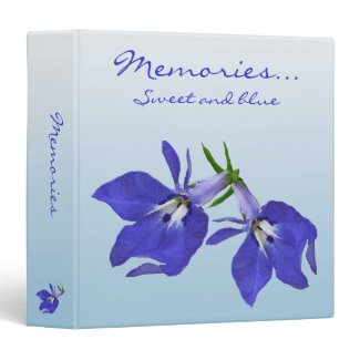 Blue Lobelias Vinyl Binder