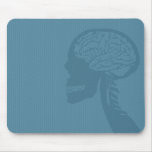 blue logicskull mouse pad