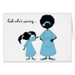 Blue: Look who's coming card