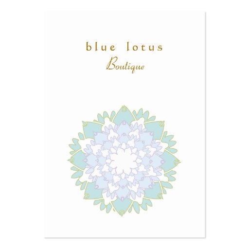 Blue Lotus Chubby Business Card (front side)