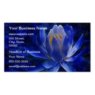 Blue Lotus Flower Business Card Templates