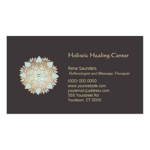 Blue Lotus Holistic Healing Arts Business Card (front side)