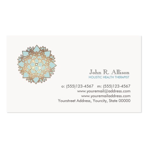 Blue Lotus Holistic Healing Arts Business Card (front side)