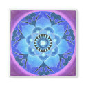 Blue Lotus Magnet by jenland Blue Lotus Magnet