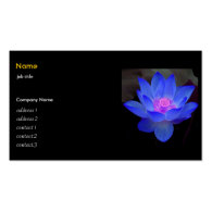 Blue lotus, waterlily business card template