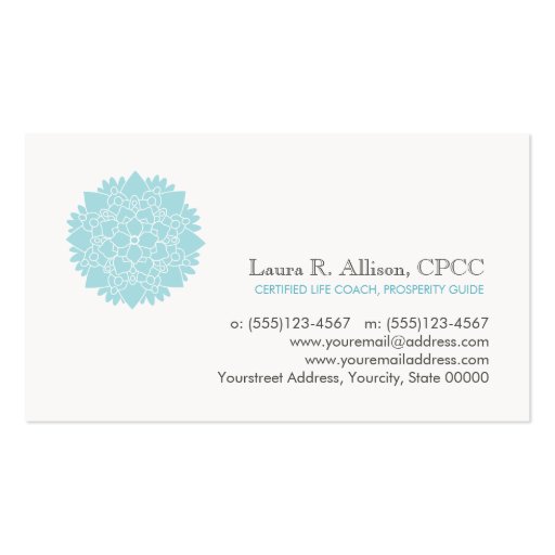 Blue Lotus Wellness and Healing Arts Business Card (front side)