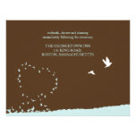 Blue love bird reception card personalized announcements