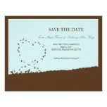 Blue love bird save the date announcement