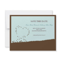 Blue love bird save the date announcement invitations by theonedesigns Blue love bird save the date announcement invitations