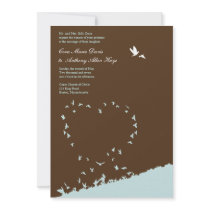 Blue love bird wedding invitation by theonedesigns Blue love bird wedding invitation