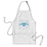 Blue Love Birds Heart Baby Apron