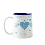 Blue Love Birds Heart Baby Coffee Mug