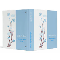 Blue Love Birds Spring Flowers Baby Boy Album binders by Ruxique Blue Love Birds Spring Flowers Baby Boy Album binders