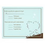 Blue love birds wedding RSVP Personalized Announcements