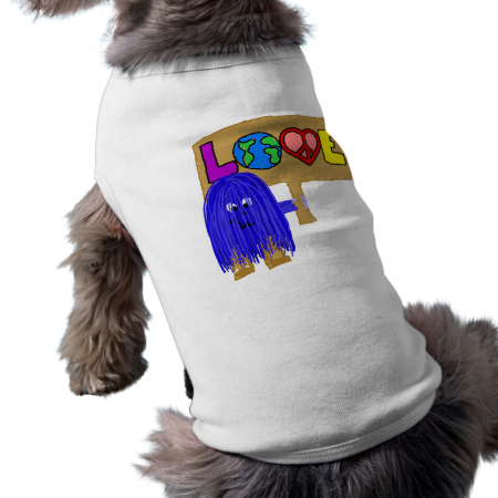 Blue love doggie tee Blue love doggie tee