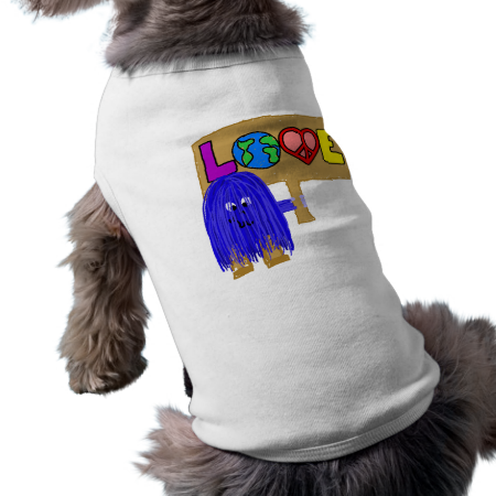 Blue love doggie tee