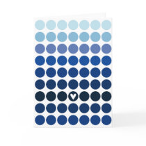 blue love dots card