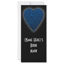 Blue Love Heart! Bookmark. Playing Card Pattern! rack cards by PsyborgAli Blue Love Heart! Bookmark. Playing Card Pattern! rack cards
