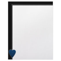 Blue Love Heart! Playing Card Pattern! letterhead by PsyborgAli Blue Love Heart! Playing Card Pattern! letterhead