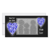 Blue Love Heart! Star Spade Diamond Pattern! photo cards by PsyborgAli Blue Love Heart! Star Spade Diamond Pattern! photo cards