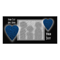 Blue Love Heart! Star Spade Diamond Pattern! photo cards by PsyborgAli Blue Love Heart! Star Spade Diamond Pattern! photo cards