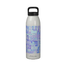 Blue lovers typo water bottle