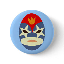 Blue Lucha Libre Mask Pin