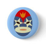 Blue Lucha Libre Mask Pin