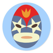 Blue Lucha Libre Mask Stickers