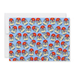 Blue Lucha Libre Masks Personalized Invite