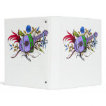 Blue lute and plants vinyl binders