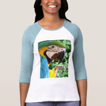 Blue Macaw Parrot T-shirt 2