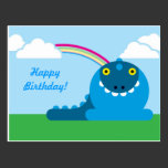 Blue Mad Dragon Birthday postcards