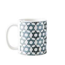 Blue Magen Davids Coffee Mug