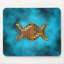 Blue Magic Wicca Triple Goddess Mousepad
