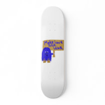 Blue make love not war skate boards