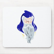 Blue Male Witch mousepads