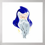 Blue Male Witch Posters