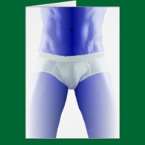 Blue Man in Underwear cards