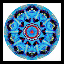 Blue Man Mandala posters
