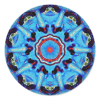 Blue Man Mandala Stickers by Aquavel
