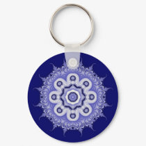 Blue Mandala Fractal 200706072332 keychains by C00L_AC Blue Mandala Fractal 200706072332 keychains