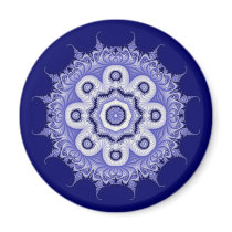 Blue Mandala Fractal 200706072332 magnets by C00L_AC Blue Mandala Fractal 200706072332 magnets