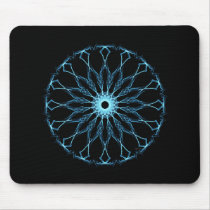 Blue Mandala Illumination mousepads