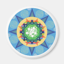 Blue mandala magnet magnets